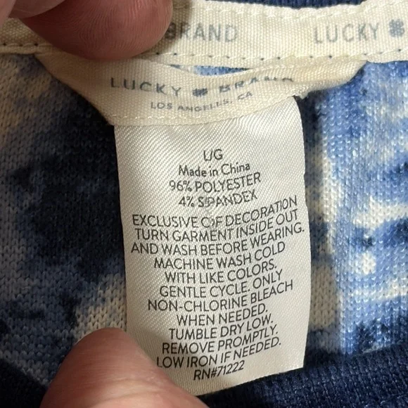 LUCKY BRAND Women’s Tie-Dye Short Sleeve Top - Picture 8 of 8